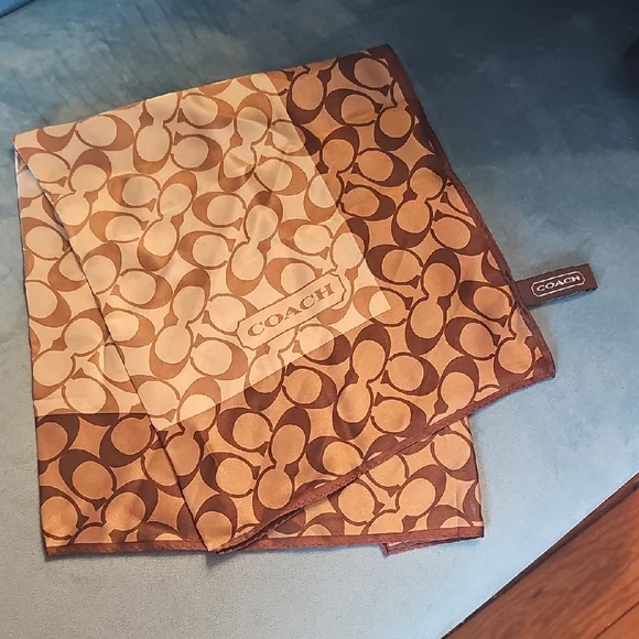 Coach | Accessories | Coach Tan And Brown Silk Signature  display picture 3